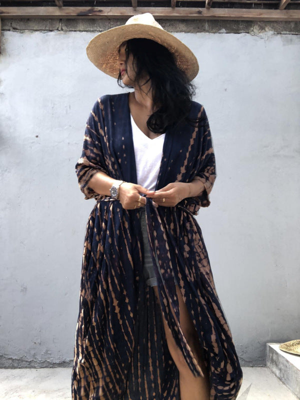 Women's Tie Dye Cover-Up Cardigan - Healthier Me Beauty, LLC
