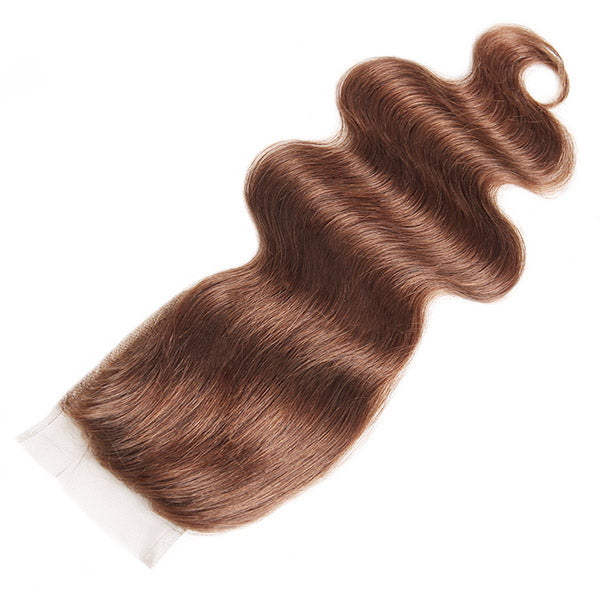 Brown Body Wave Bundles with Closure #4 Chocolate Brown 3 Bundles with 4x4 Lace Closure - Healthier Me Beauty, LLC