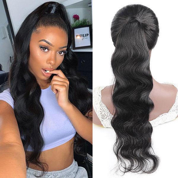 Body Wave Ponytail Virgin Human Hair Wrap Around Hair Extensions Pony Tail - Healthier Me Beauty, LLC