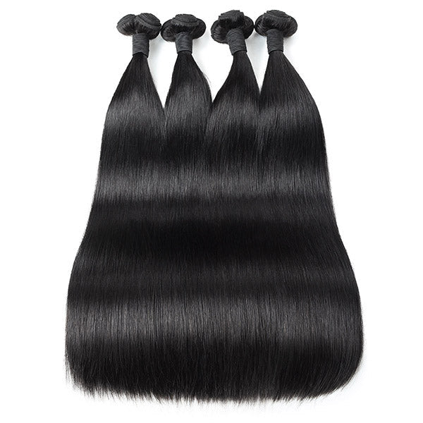 Bone Straight Hair Bundles Double Drawn Straight Hair Extension Brazilian Hair - Healthier Me Beauty, LLC