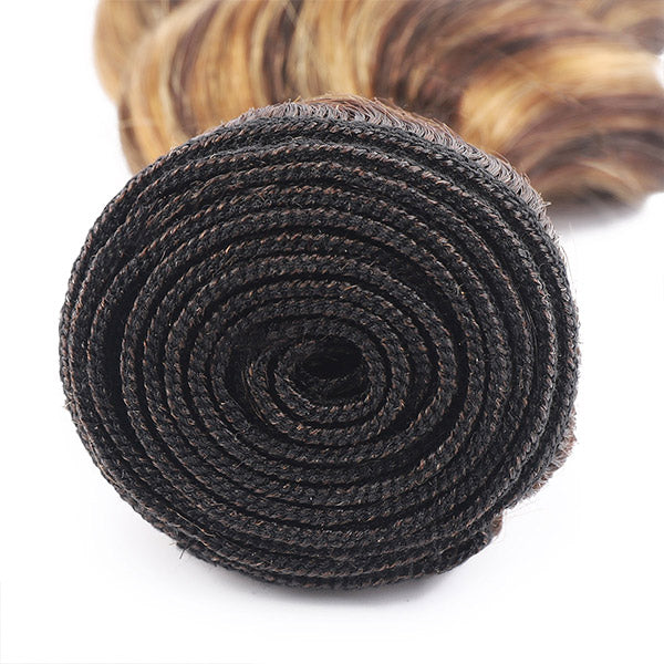 Honey Blonde Ombre Bundles Virgin Human Hair Loose Deep Wave Hair 3 Bundles - Healthier Me Beauty, LLC