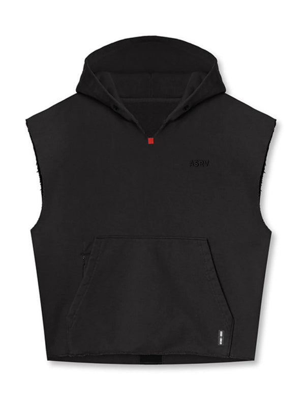 Men's Solid Color Comfort Sleeveless Hoodie