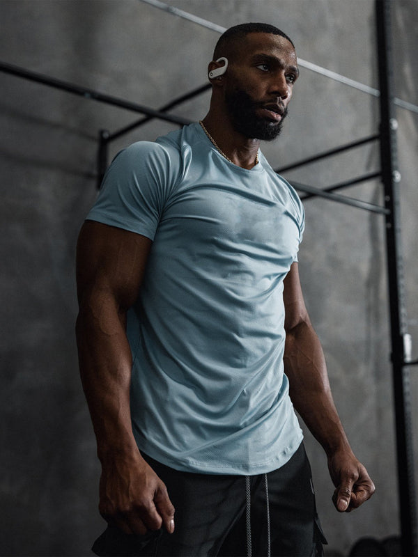 Men's Solid Color Dry Sense Short-Sleeve Shirt