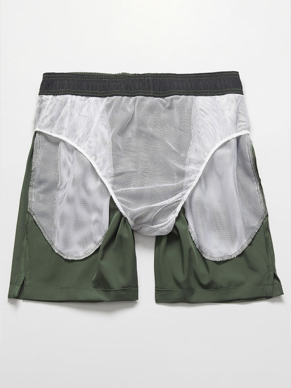 Fitness Quick Dry Pants Cropped Pants Loose Beach Pants Men's Cropped Pants