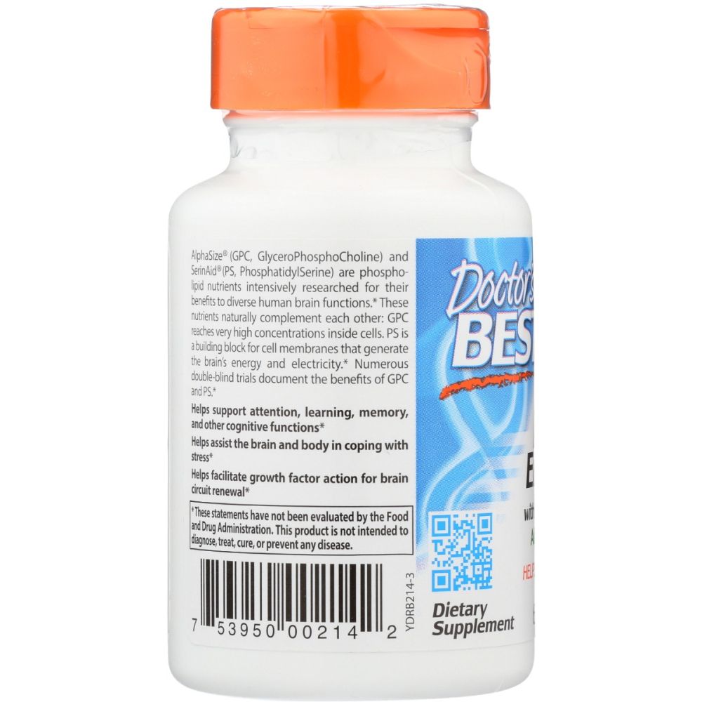 DOCTORS BEST: Natural Brain Enhancers With AlphaSize and SerinAid, 60 vc