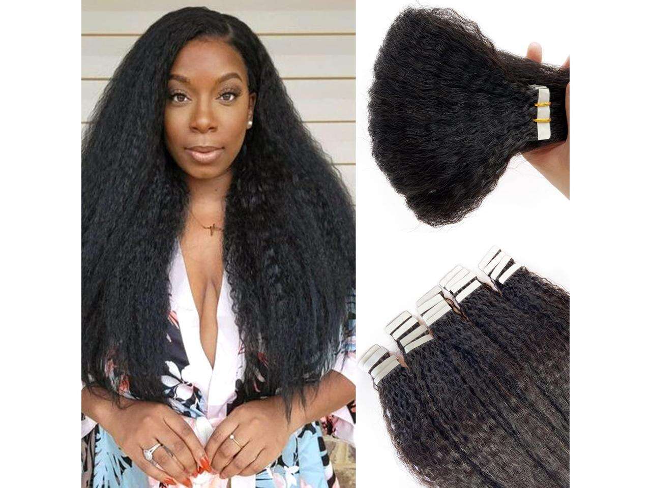 Kinky Straight Tape-In Extensions