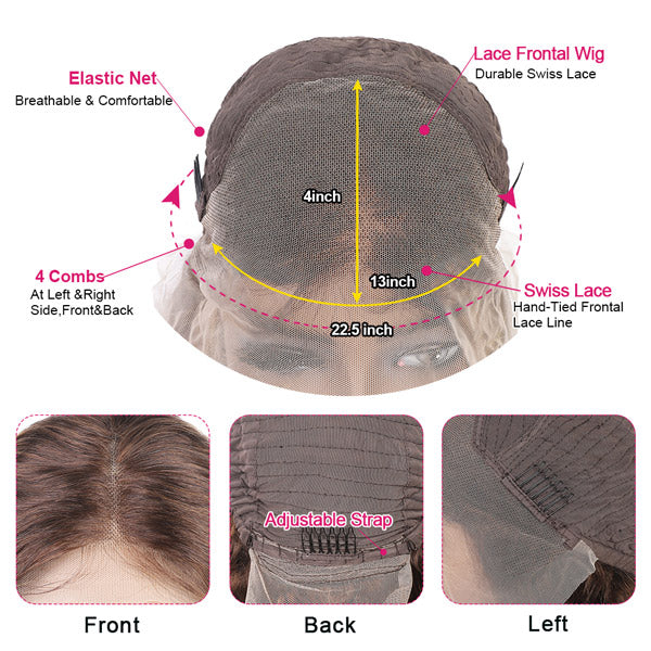 P4/27 Body Wave Lace Front Wigs with Honey Blonde 13x4 Highlight Wigs HD Human Hair Wigs - Healthier Me Beauty, LLC