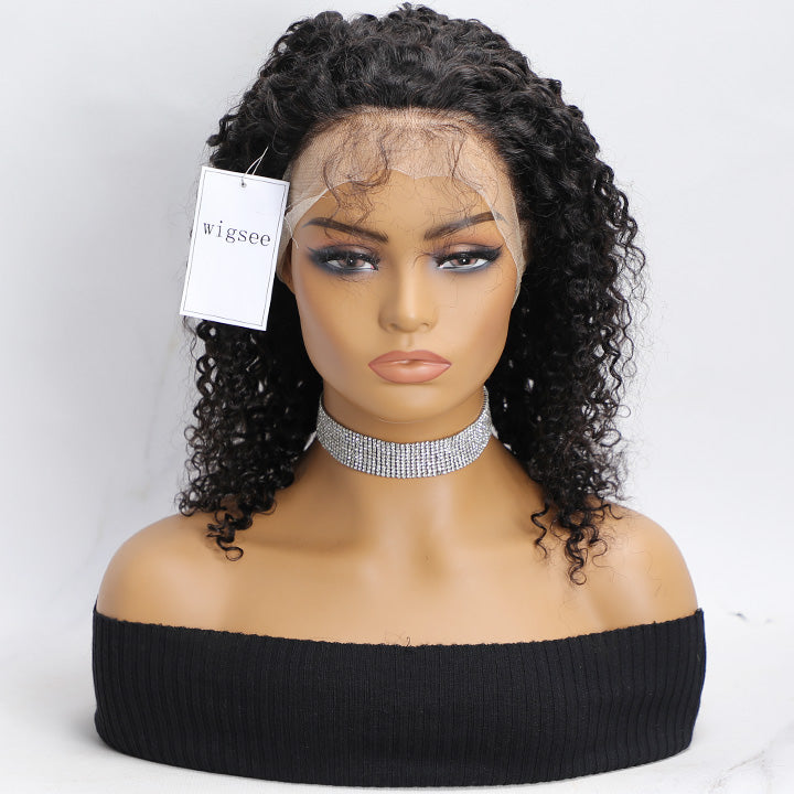 wigsee Deep Wave 13x4 Lace Frontal Wig Glueless HD Lace Human Hair Wig