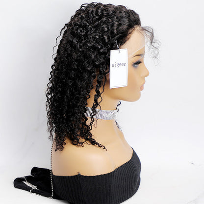 wigsee Deep Wave 13x4 Lace Frontal Wig Glueless HD Lace Human Hair Wig