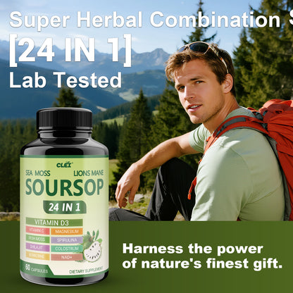 Soursop Graviola Capsules  60 CAPSULES  for Men and Women