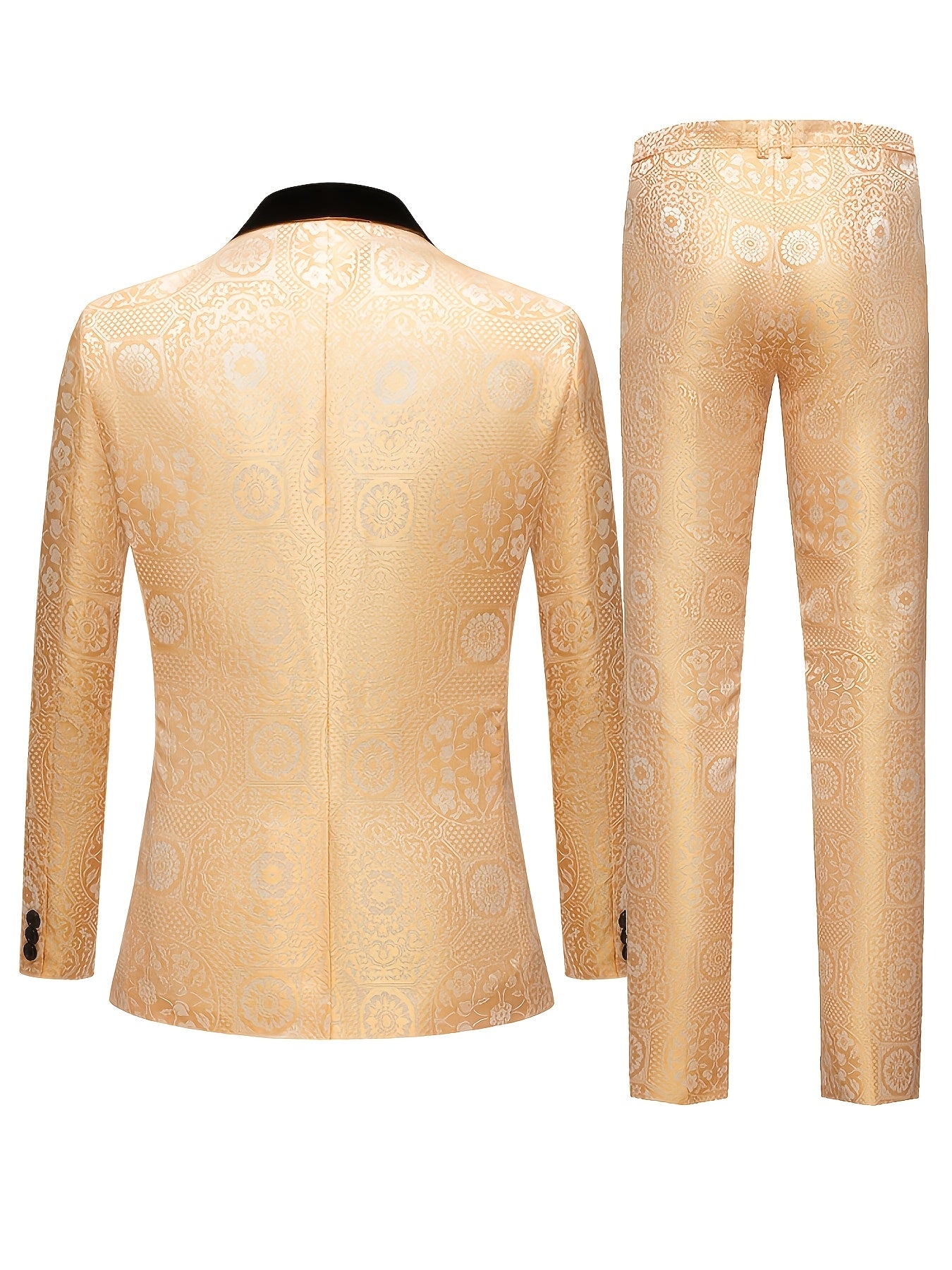 Men'S Tailored Suit Set, Slim Fit, 2pcs