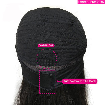 LONG SHENG YUAN Brazilian Curly Headband Human Hair Wigs Easy to Install (GET FREE TRENDY HEADBAND)