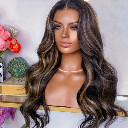 P4/27 Balayage Highlight Wavy 5X5 HD Lace Closure Wig Human Hair Wigs
