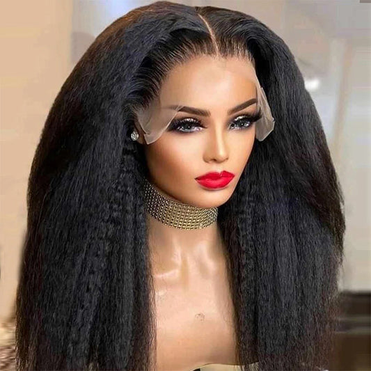 360 Pre plucked Kinky Straight Lace Frontal Wigs With Baby Hair