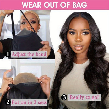 Body Wave Pre-everything 7x5 Lace Wig Human Hair Beginner Wig Pre-Cut Lace