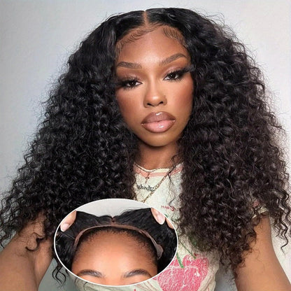 Pre Plucked Pre Cut 7x5 Pre-everything Curly Wigs Human Hair Upgraded Glueless Wig