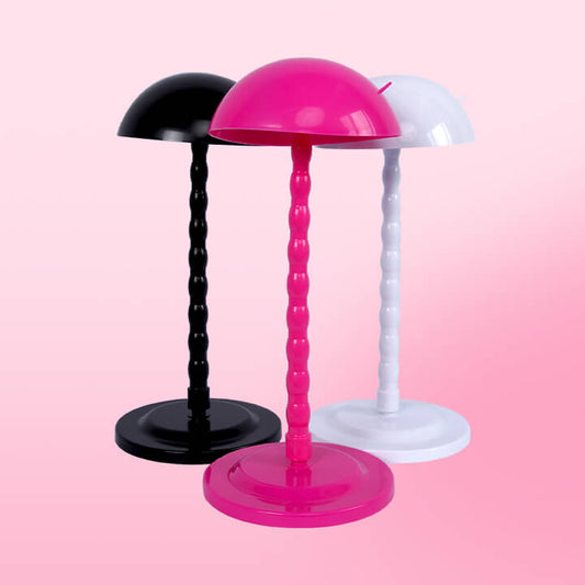 1PC Solid Color Wig Stands Plastic Hat Display Wig Head Holders Mannequin Head/Stand Portable Folding Plastic Wig Stand