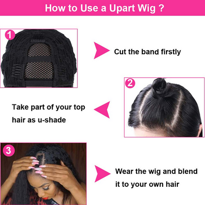 $89.99 16" Afro Kinky Curly U Part Wig Glueless Wig Flash Deal
