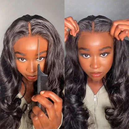 Wear & Go 13X4 Pre Cut Glueless HD Lace Front Wig Brazilian Body Wave Human Hair Wigs