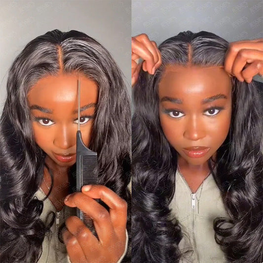 Wear & Go 13X4 Pre Cut Glueless HD Lace Front Wig Brazilian Body Wave Human Hair Wigs