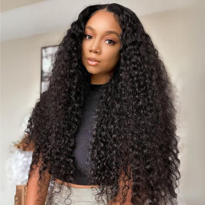 Flash Deal $169.99 20" Glueless 5x5 Lace Curly Preplucked Wig Human Hair