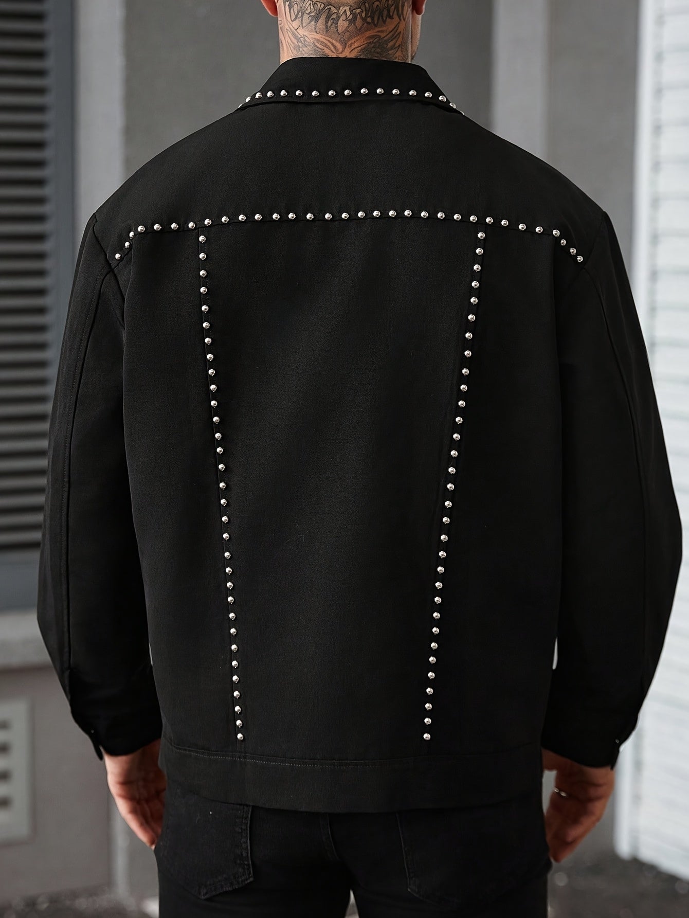 1pc Men Casual Versatile Academy Style Jacket | Rhinestones