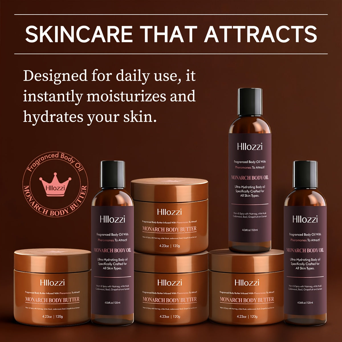MONARCH Body Oil And Body Butter Set - A Duo for Moisturizing