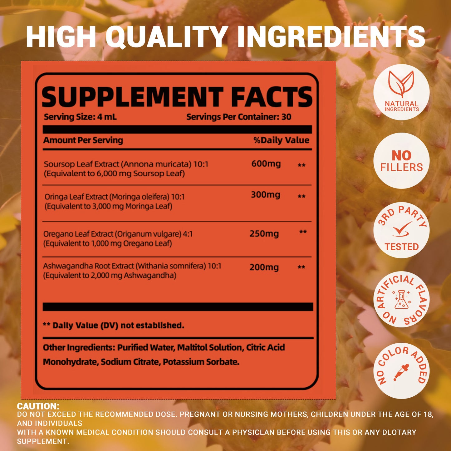 Soursop Bitters Liquid - Herbal Supplement for Gut Health - Healthier Me Beauty, LLC