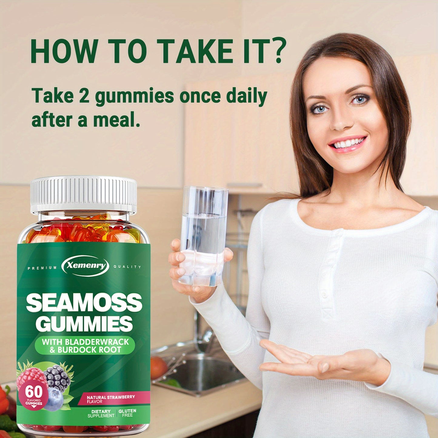 Seamoss Gummies - with Bladderwrack, Burdock Root