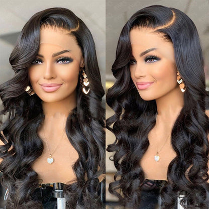 Wear & Go 13X4 Pre Cut Glueless HD Lace Front Wig Brazilian Body Wave Human Hair Wigs