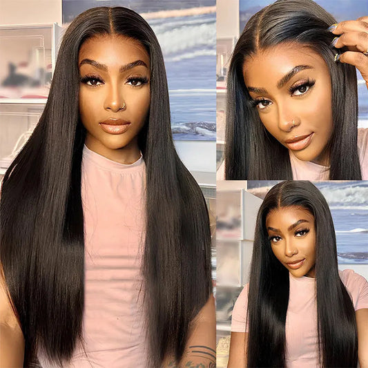 CODE:C20 EXTRA 20% OFF 14" Straight Human Hair 4x4 HD Lace Glueless Wig Flash Deal