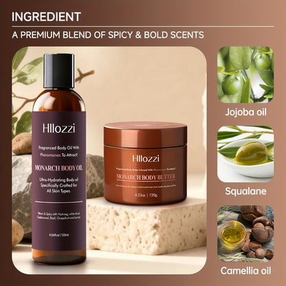 MONARCH Body Oil And Body Butter Set - A Duo for Moisturizing