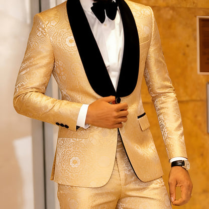 Men'S Tailored Suit Set, Slim Fit, 2pcs