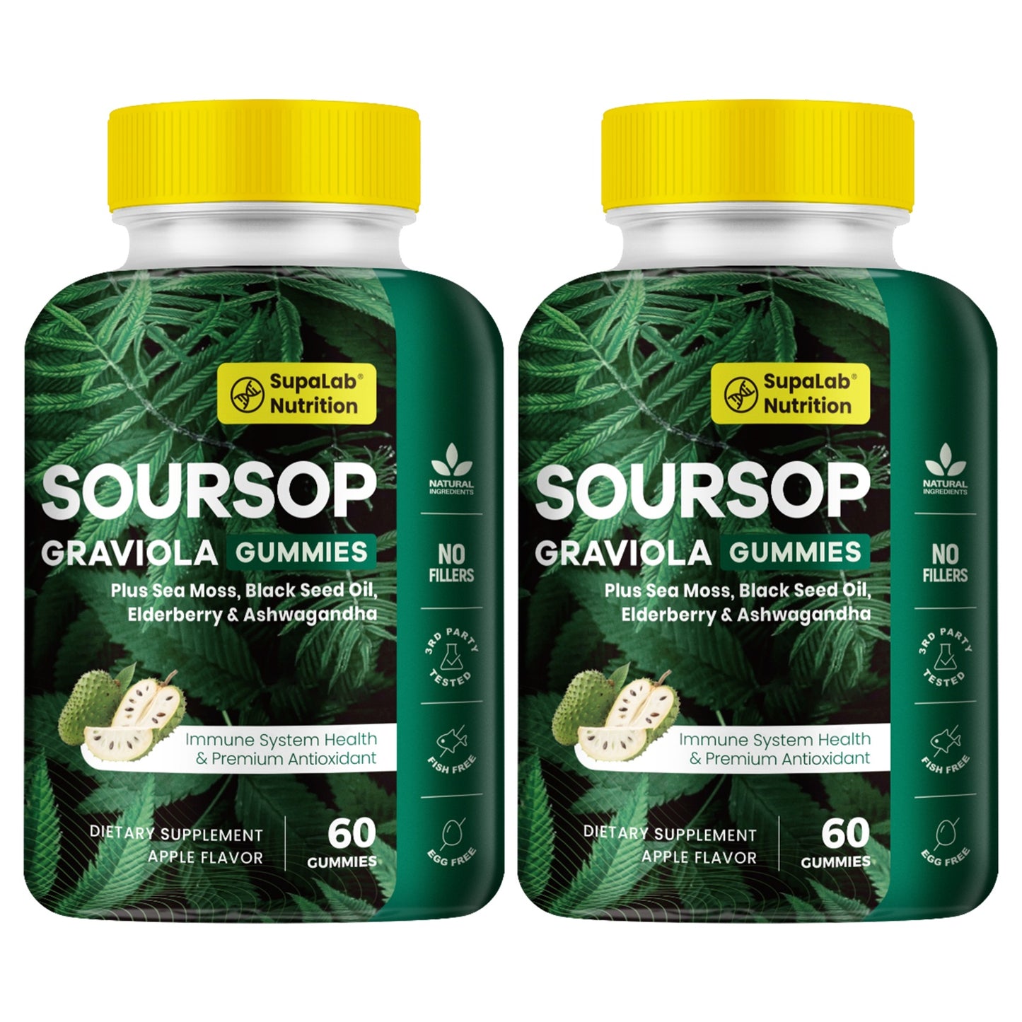 Soursop Graviola 60 Gummies )