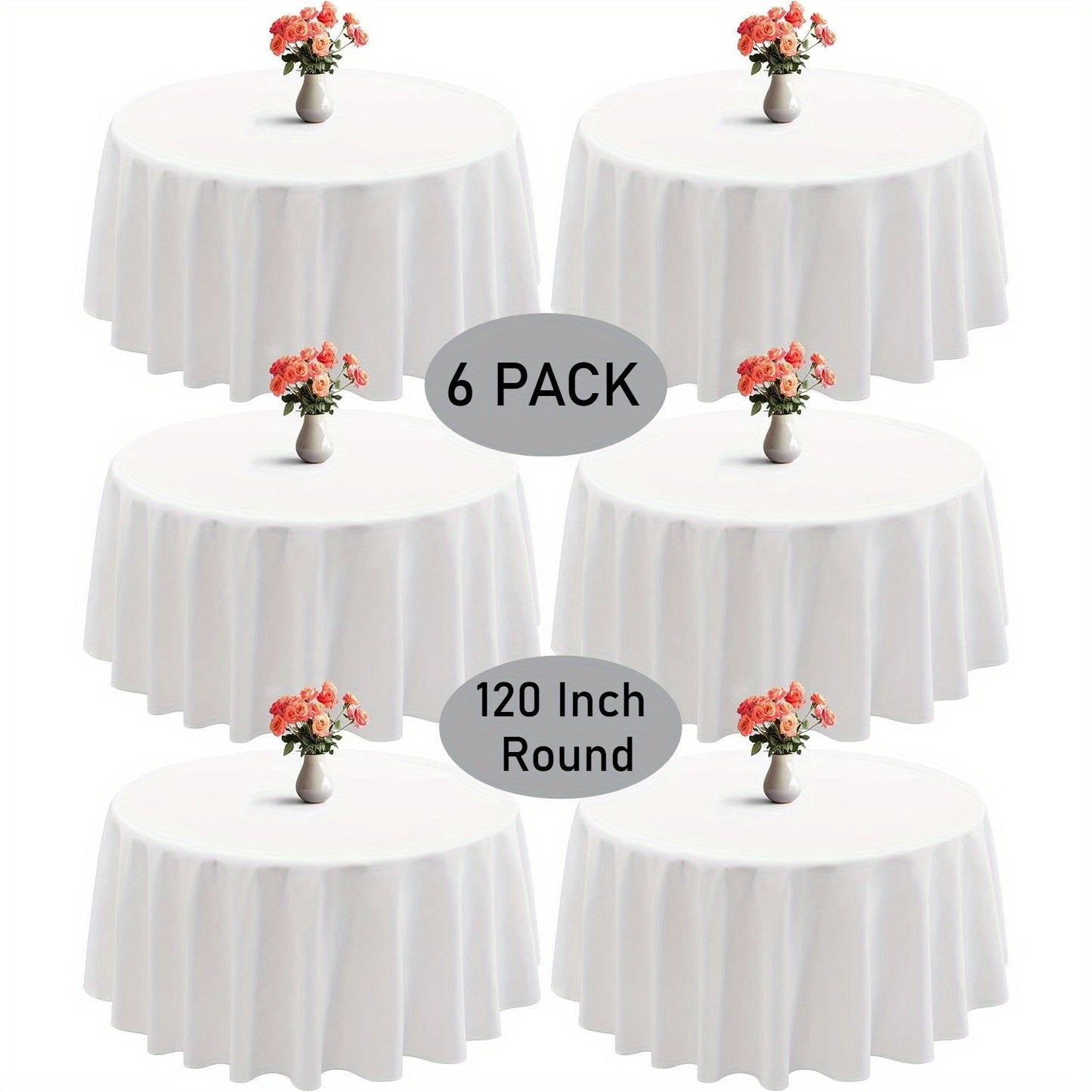 Extra Large 120-Inch Round Tablecloths