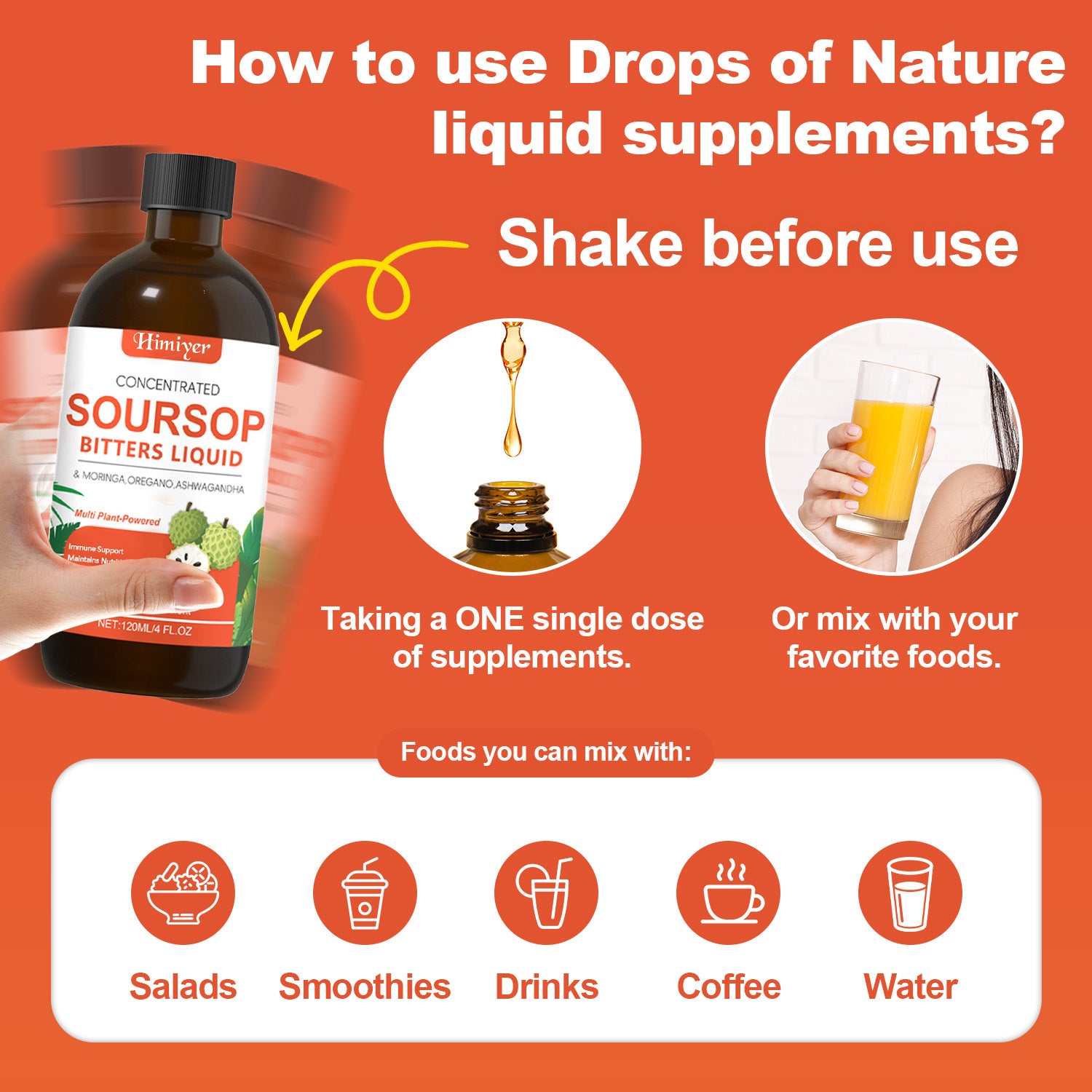 Soursop Bitters Liquid - Herbal Supplement for Gut Health - Healthier Me Beauty, LLC