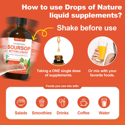 Soursop Bitters Liquid - Herbal Supplement for Gut Health - Healthier Me Beauty, LLC