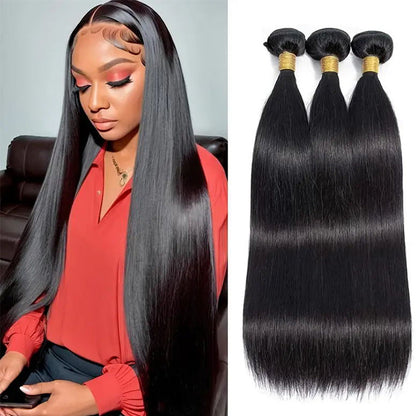 1/3 Bundles Straight Hair Bundles 1/3 Piece Human Hair Extensions For Women 8-30 Inch