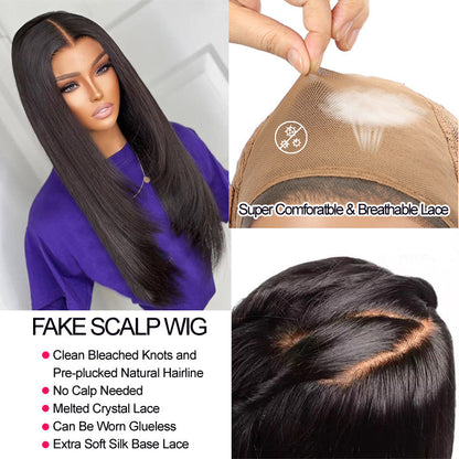 Viral Wigtokers @Sarabesnackin Recomend Crystal Lace 90's Layer Cut Wig Inner Buckle Cute Straight 13x5 Lace Front Butterfly Haircut Wig