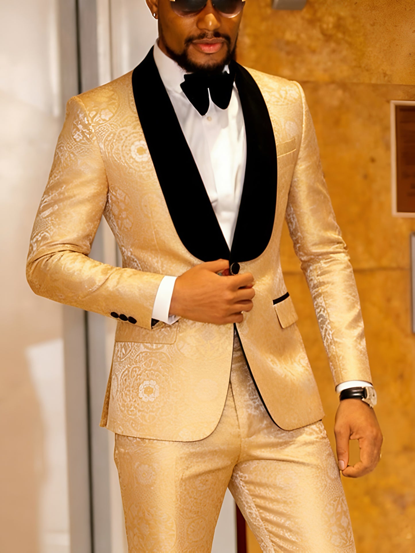 Men'S Tailored Suit Set, Slim Fit, 2pcs