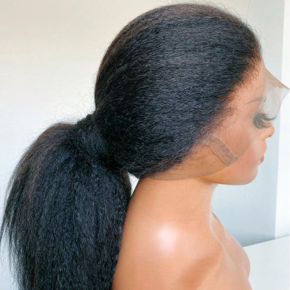 360 Pre plucked Kinky Straight Lace Frontal Wigs With Baby Hair