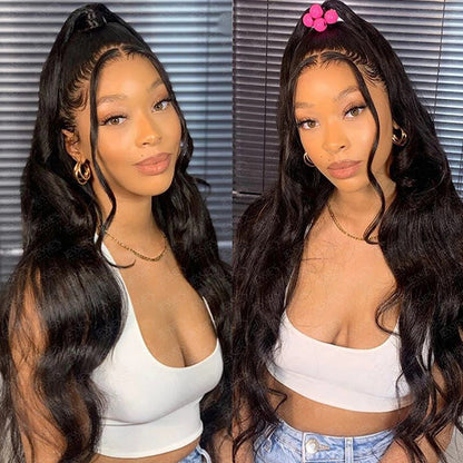 Wear & Go 13X4 Pre Cut Glueless HD Lace Front Wig Brazilian Body Wave Human Hair Wigs