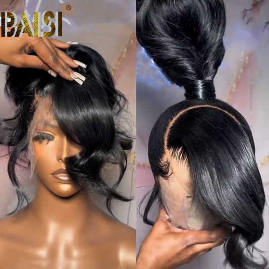 Fashion Style Full Lace Wig With Ponytail