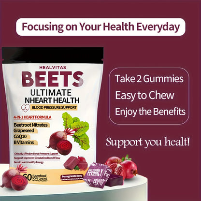 Beetroot Chewable Gummies Contains COQ10
