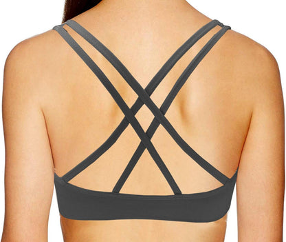 Women's Cross Back Sport Bras,Adjustable Straps