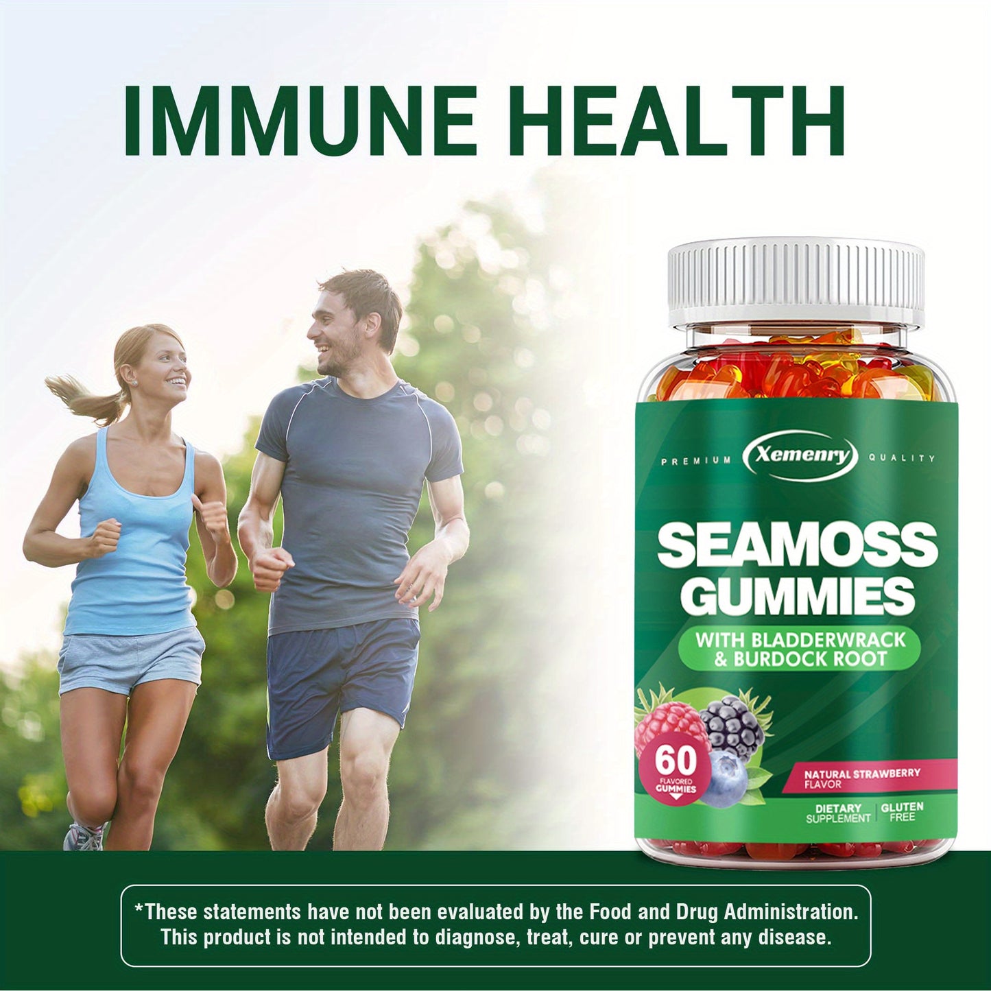 Seamoss Gummies - with Bladderwrack, Burdock Root