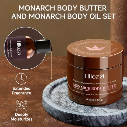 MONARCH Body Oil And Body Butter Set - A Duo for Moisturizing