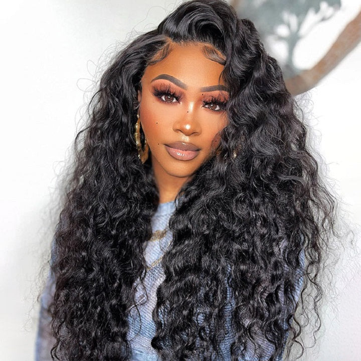 9×6 HD Pre Cut Lace Wigs Pre-Bleached Knots Loose Deep Wave Glueless Wigs