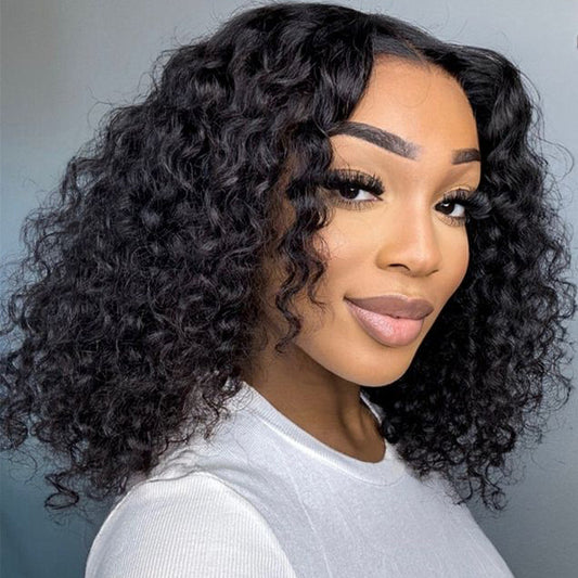 CODE:C20 20% Off 10" Curly Short 13x4 Lace Bob Glueless Wig Flash Deal