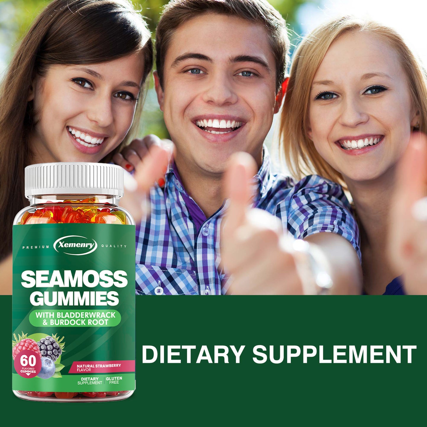 Seamoss Gummies - with Bladderwrack, Burdock Root